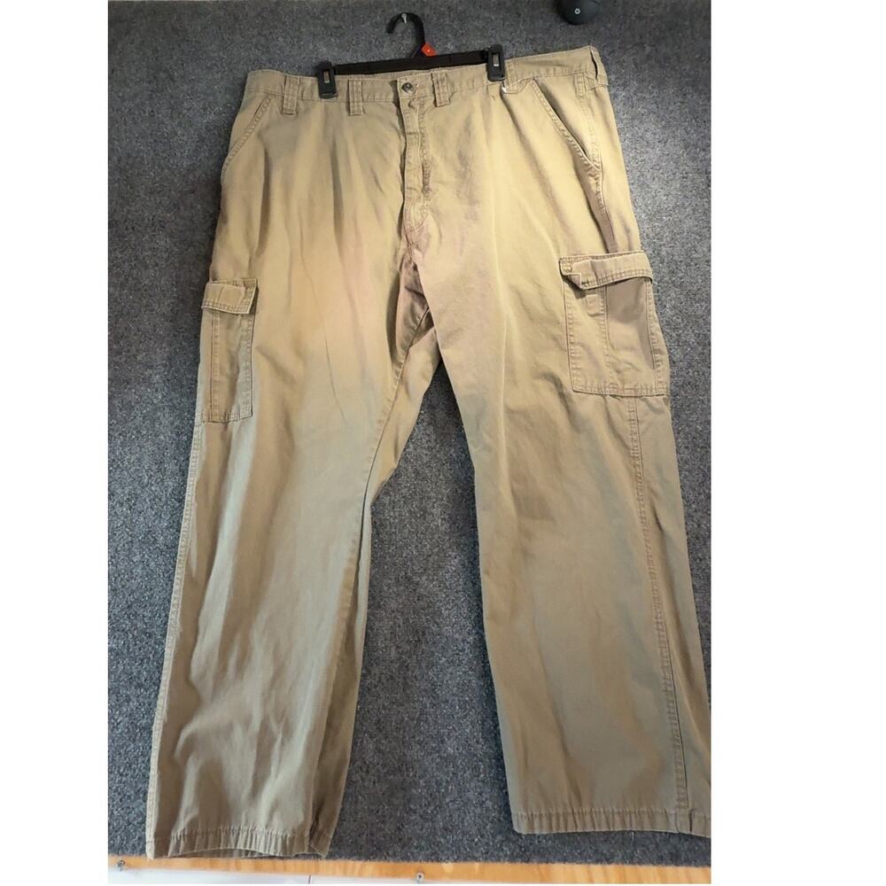 Wrangler Authentics Men's Military Khaki Ripstop All-Season Cargo Pants 44x30